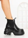 Ghete Dama cu Platforma 8502-2 BLACK | MEI