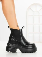 Ghete Dama cu Platforma 8502-2 BLACK | MEI