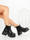Ghete Dama cu Platforma 8502-2 BLACK | MEI
