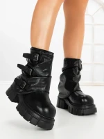 Ghete Dama cu Platforma 9566-21S BLACK | MEI