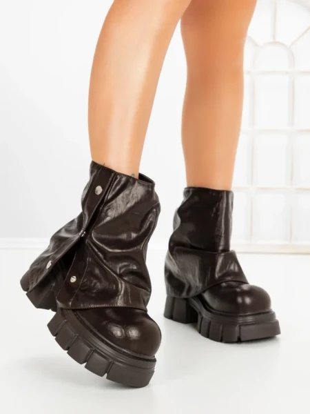 Ghete Dama cu Platforma 9566-29S BROWN | MEI