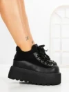 Ghete Dama cu Platforma 9018-1S BLACK | MEI