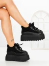 Ghete Dama cu Platforma 9018-1S BLACK | MEI