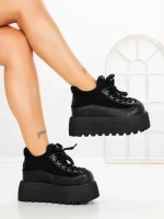 Ghete Dama cu Platforma 9018-1S BLACK | MEI