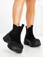 Ghete Dama cu Platforma 7780-30C BLACK | MEI