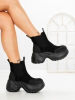 Ghete Dama cu Platforma 7780-30C BLACK | MEI