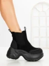 Ghete Dama cu Platforma 7780-30C BLACK | MEI