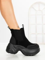 Ghete Dama cu Platforma 7780-30C BLACK | MEI