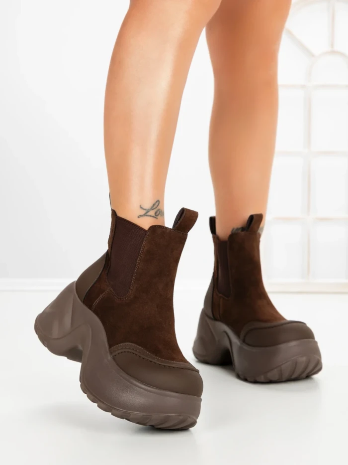 Ghete Dama cu Platforma 7780-30C BROWN | MEI