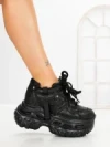 Pantofi Sport Dama cu Platforma 7917-116 BLACK | MEI