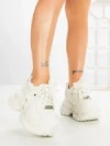 Pantofi Sport Dama cu Platforma 7917-116 WHITE | MEI