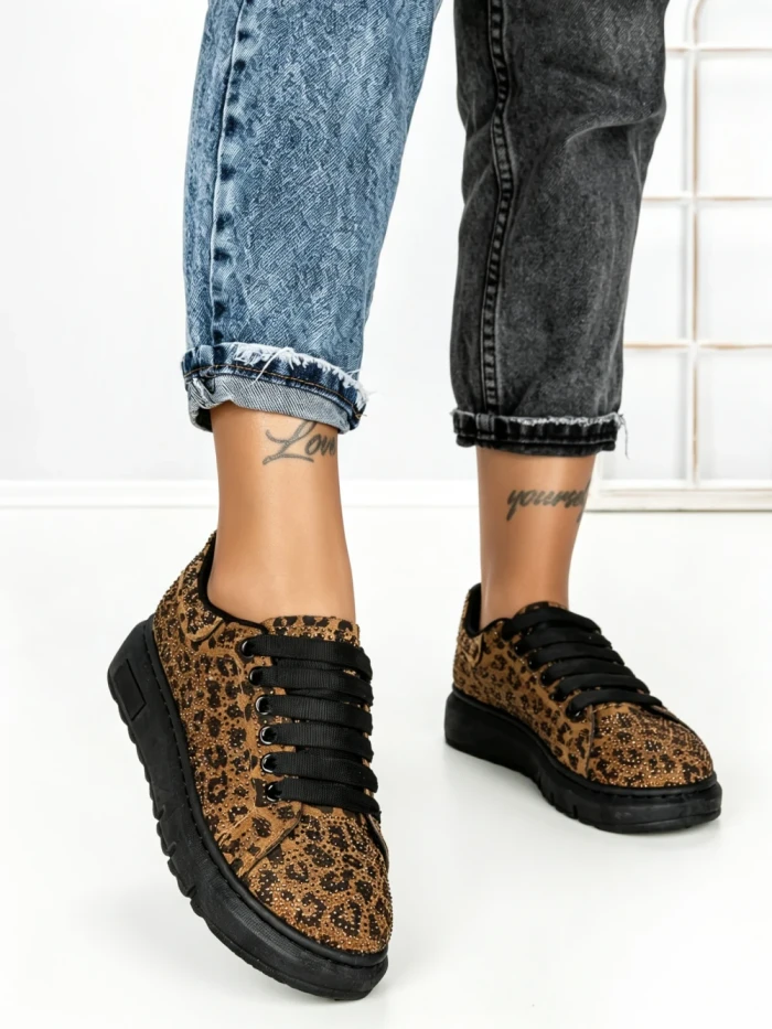 Sneakers Dama 6XJ5 BROWN-LEOPARD | MEI