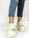 Pantofi Sport Dama cu Platforma 7917-129 YELLOW | MEI