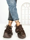 Pantofi Sport Dama cu Platforma 7917-278 BROWN | MEI