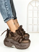 Pantofi Sport Dama cu Platforma 7917-278 BROWN | MEI