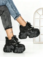 Pantofi Sport Dama cu Platforma 569-18 BLACK | MEI