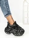 Pantofi Sport Dama cu Platforma 3616 BLACK | MEI