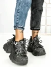 Pantofi Sport Dama cu Platforma 3605 GREY | MEI