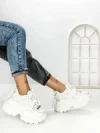 Pantofi Sport Dama cu Platforma 3605 WHITE | MEI
