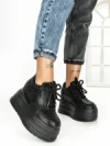Pantofi Sport Dama cu Platforma 6520 BLACK | MEI