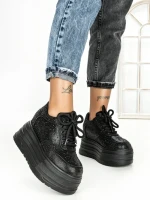 Pantofi Sport Dama cu Platforma 6520 BLACK | MEI
