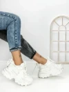 Pantofi Sport Dama cu Platforma 3605-13 WHITE | MEI