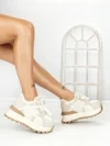 Pantofi Sport Dama din piele naturala 3651 BEIGE | PANTOFUL