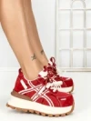 Pantofi Sport Dama din piele naturala 3651 RED | PANTOFUL