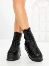 Ghete Dama cu Platforma 3AL77 BLACK | MEI