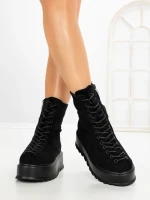 Ghete Dama cu Platforma 3AL77 BLACK | MEI