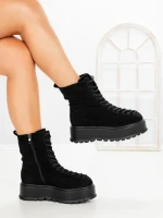 Ghete Dama cu Platforma 3AL77 BLACK | MEI