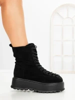 Ghete Dama cu Platforma 3AL77 BLACK | MEI