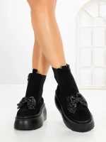 Ghete Dama cu Platforma 56WL10 BLACK | MEI