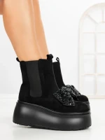Ghete Dama cu Platforma 56WL10 BLACK | MEI
