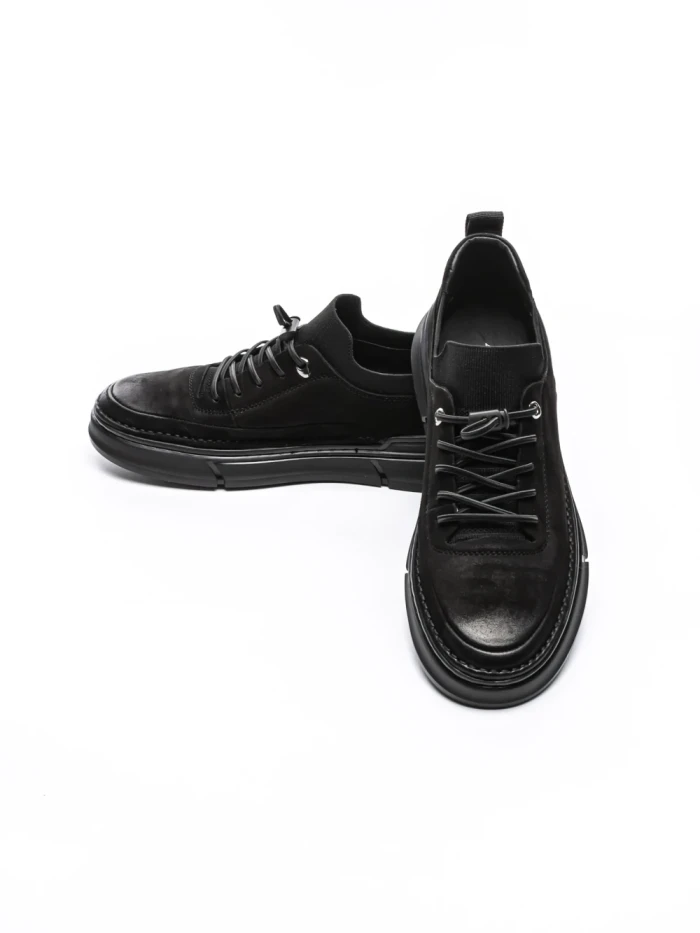 Pantofi Casual Barbati din piele naturala F695 BLACK | ADVANCER