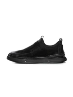 Pantofi Casual Barbati din piele naturala F697 BLACK | ADVANCER