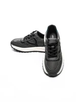 Pantofi Sport Barbati din piele naturala 1010-2 GREY-BLACK | ADVANCER