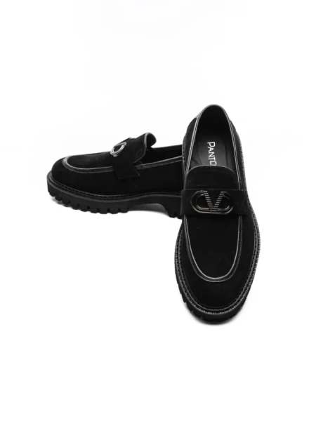 Mocasini Barbati din piele naturala 5NXE69 BLACK | PANTOFUL