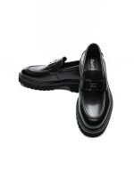 Mocasini Barbati din piele naturala 5NXE65 BLACK | PANTOFUL