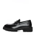 Mocasini Barbati din piele naturala 5NXE65 BLACK | PANTOFUL