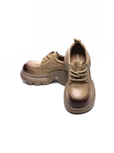 Pantofi Casual Dama din piele naturala 3219 APRICOT | ADVANCER