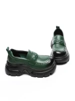 Pantofi Casual Dama din piele naturala 3215 GREEN | ADVANCER