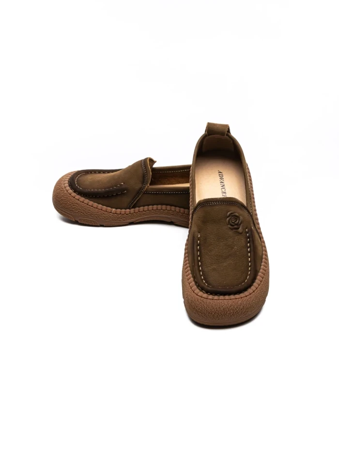 Pantofi Casual Dama din piele naturala 6705 KHAKI | ADVANCER