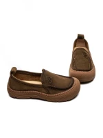 Pantofi Casual Dama din piele naturala 6705 KHAKI | ADVANCER