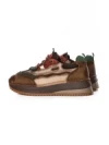 Pantofi Sport Dama din piele naturala A006-1 BROWN-GREEN | ADVANCER