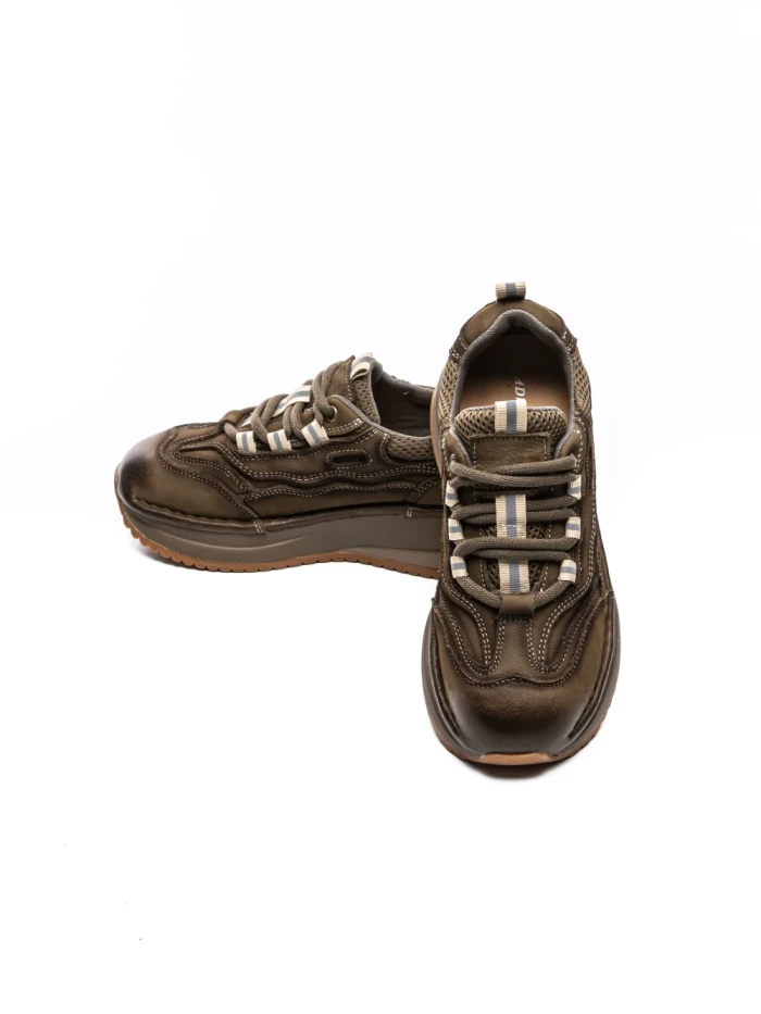 Pantofi Sport Dama din piele naturala A006 KHAKI | ADVANCER