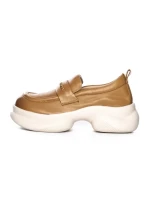 Pantofi Casual Dama din piele naturala 10821 YELLOW | ADVANCER
