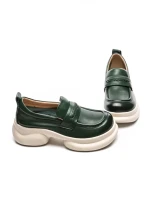 Pantofi Casual Dama din piele naturala 10821 GREEN | ADVANCER