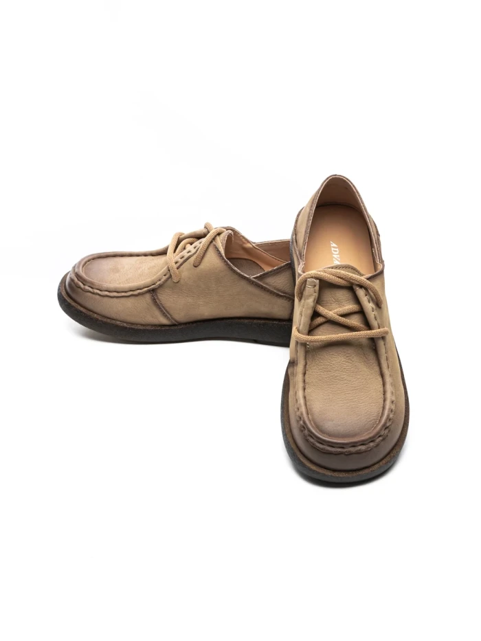 Pantofi Casual Dama din piele naturala 3852 KHAKI | ADVANCER