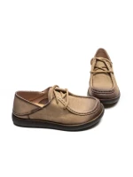Pantofi Casual Dama din piele naturala 3852 KHAKI | ADVANCER